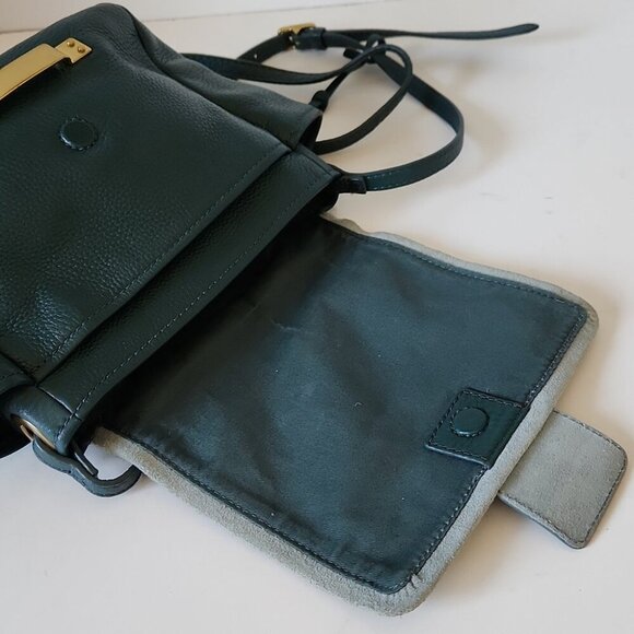 FOSSIL | Alpine Green Ava Crossbody Bag Leather Suede - Picture 9 of 10